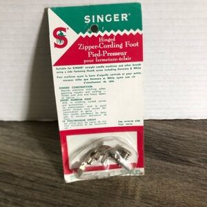 Vtg NOS Singer Zipper Cording Foot